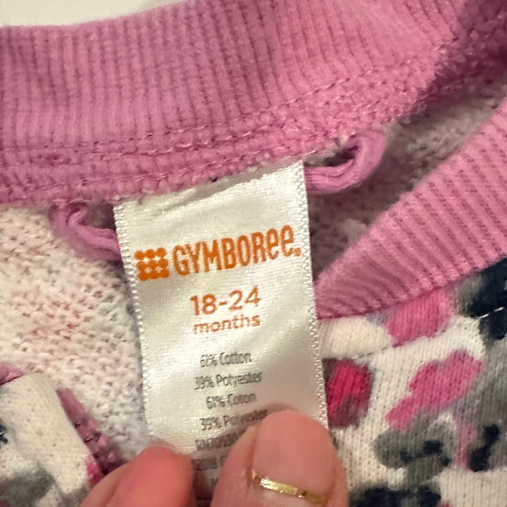 Gymboree Pink and Multicolor Baby Hoodie - Picture 2 of 3